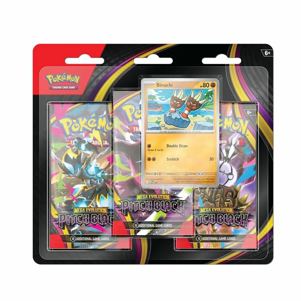 Pitch Black 3-Pack Blister Binacle – 3-Pack Blister – Pokémon
