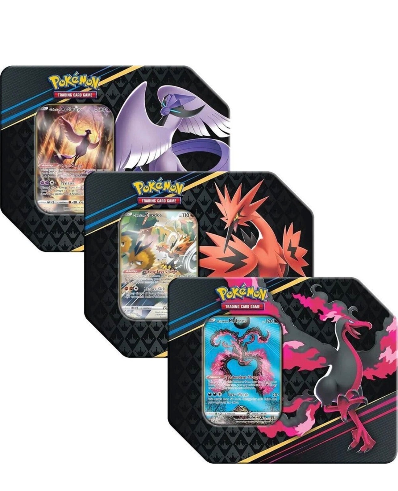 Pokemon Crown Zenith Tins Moltres & Articuno & Zapdos Set random tin